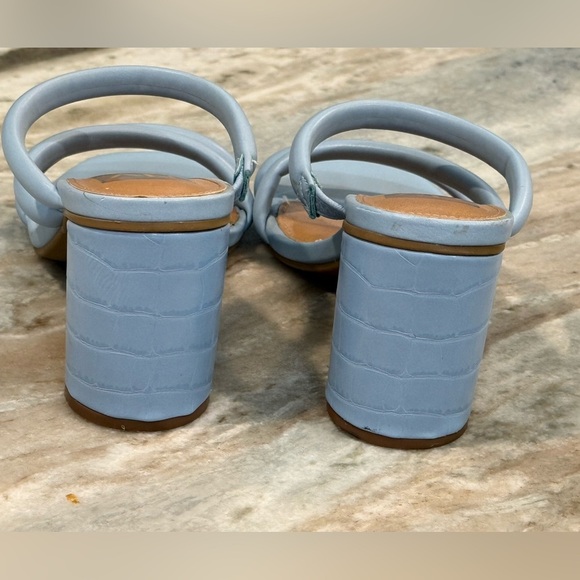 Women’s DOLCE VITA Myla pale blue leather heeled sandals- Size 7.5. - Picture 5 of 8